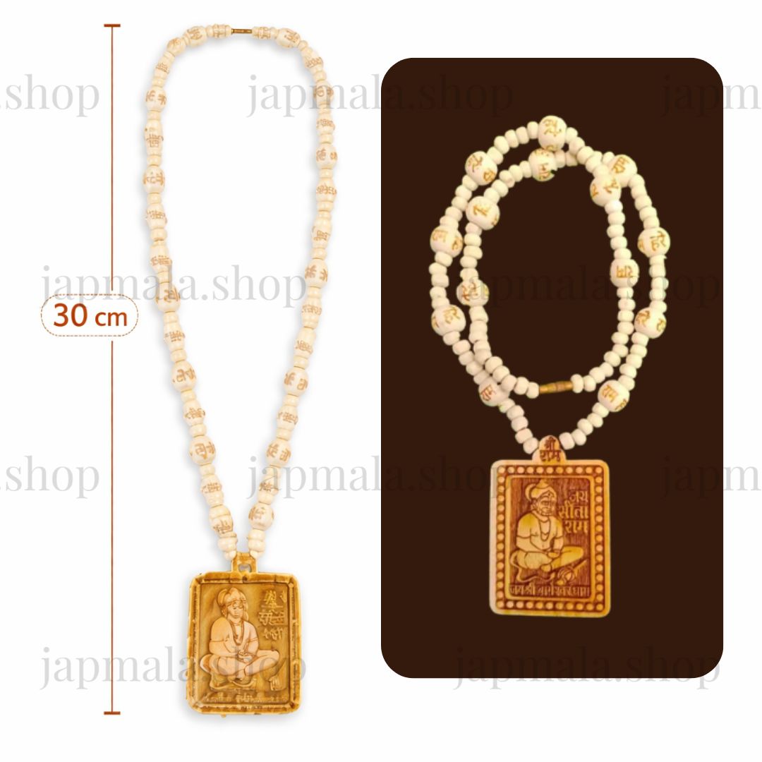 SRI BAGESHWAR DHAM Hanuman Pendant Tulasi Mala | SITARAM Tulsi | Bageshwar Dham Wood Chain - Image 5