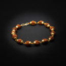 Gold plated Rudraksha bracelet for men