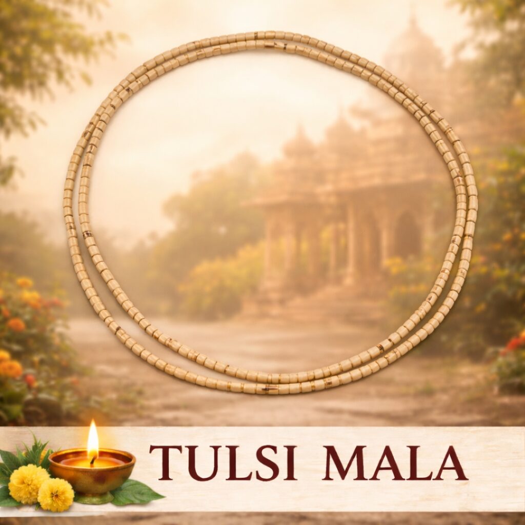 2 Round Original Tulsi Kanthi Mala Barrel Beads